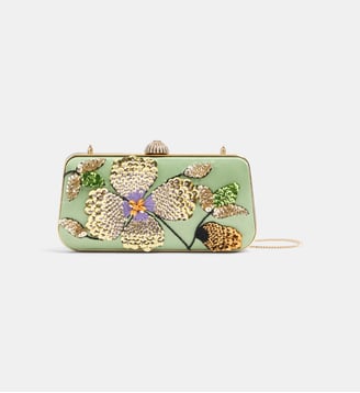 Minaudière Carry Secrets broderie florale intérieur cuir - Valentino Garavani - Multicolore