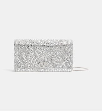 Mini sac porté épaule cristaux Swarovski - Valentino Garavani - Argent