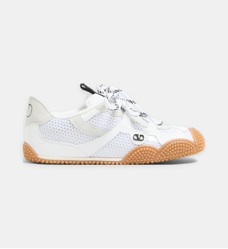 Baskets basses Amphibia en cuir signature - Valentino Garavani - Blanc