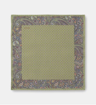 Pochette de costume à motif - Eton - Vert