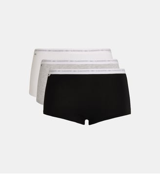 Lot de 3 shortys signature coton stretch - Lacoste - Noir et multicolore