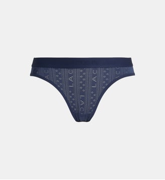 Culotte stretch signature en maille pointelle - Lacoste - Bleu marine