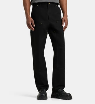 Pantalon carpenter droit Double Knee en coton bio - Carhartt WIP - Noir