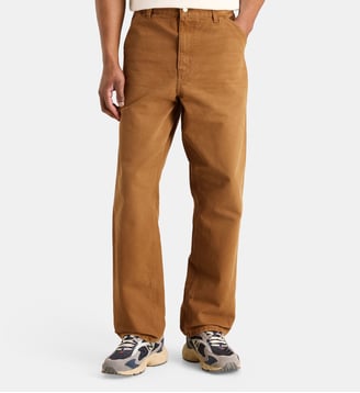 Pantalon carpenter confort Single Knee Dearborn usé coton bio - Carhartt WIP - Camel