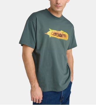 T-shirt Hot Cob en coton bio  - Carhartt WIP - Vert cèdre