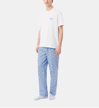 Ensemble de pyjama signature monogramme - Lacoste - Bleu et blanc