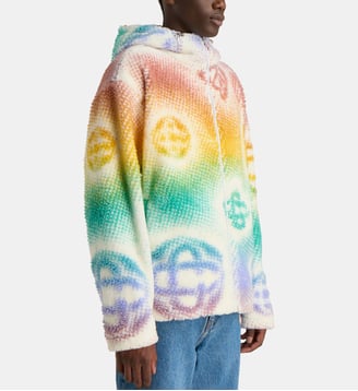 Veste polaire Halftone Fleece colorée à capuche  - Casablanca - Multicolore