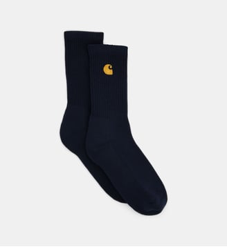 Paire de chaussettes Chase classiques logo  en coton - Carhartt WIP - Bleu marine