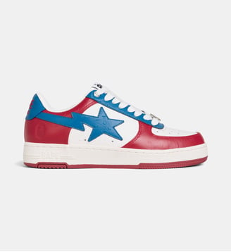 Baskets basses Sta™ #3 en cuir finition brillante - A BATHING APE ® - Rouge