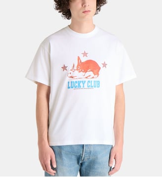 T-shirt Lucky Club en coton bio - Carne Bollente - Blanc