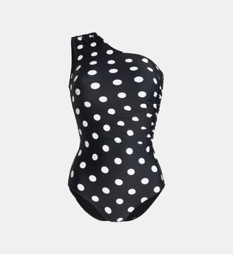 Maillot de bain 1 pièce Louise à pois - Calipige - Noir et blanc