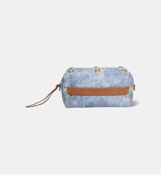 Trousse Lucky en cuir - Jérôme Dreyfuss - Bleu denim