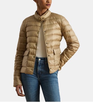 Veste courte matelassée fermeture boutonnée - Lauren Ralph Lauren - Beige