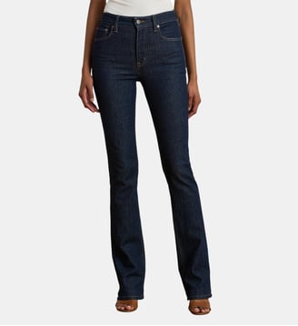 Jean skinny et flair en denim - Lauren Ralph Lauren - Blue