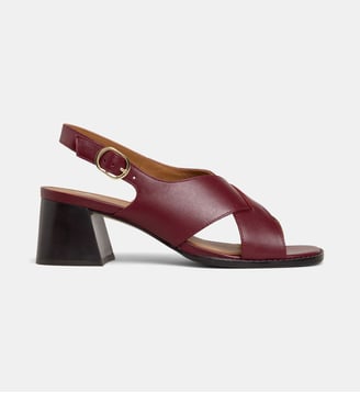 Sandales portefeuille à talons Béatrice cuir - Galeries Lafayette - Bordeaux