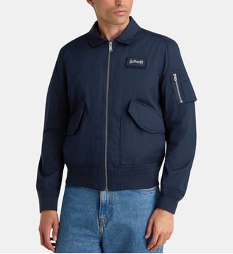 Bombers droit Cabartlt - Schott - Bleu marine