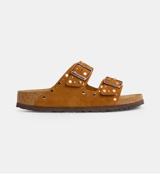 Sandales plates étroites Arizona Rivet Border suède
- Birkenstock - Mink