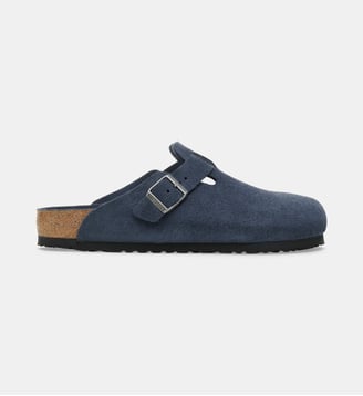 Sabots Boston en cuir - Birkenstock - Marine