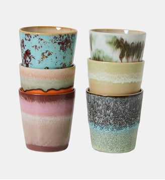 Ensemble de 6 mugs à café Surreal - Hkliving - Multicolore