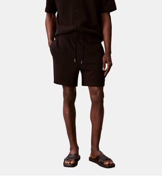 Bermuda droit taille élastiquée - Calvin Klein - Noir