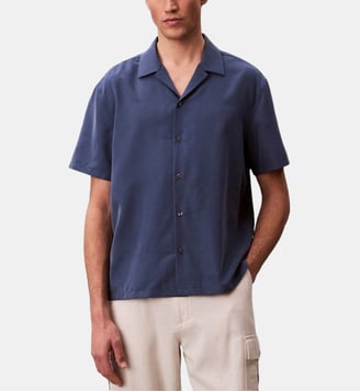 Chemisette droite col classique - Calvin Klein - Bleu foncé