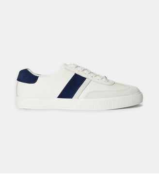 Baskets basses signature - Lauren Ralph Lauren - Blanc et bleu