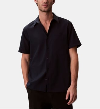 Chemisette droite signature - Calvin Klein - Bleu marine