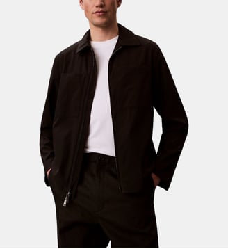 Blouson droit col classique - Calvin Klein - Noir