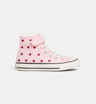 Baskets montantes Chuck Taylor All Star 1V cœurs - Converse - Rose et rouge