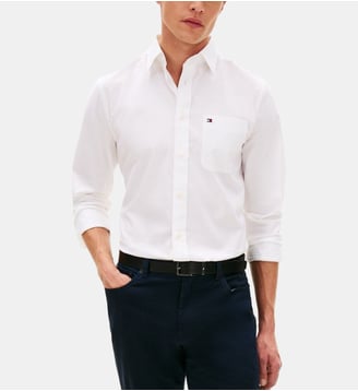 Chemise droite signature - Tommy Hilfiger - Écru