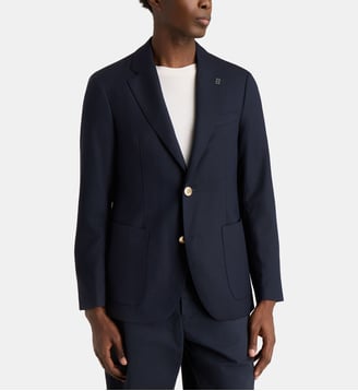 Blazer 2 boutons pin's tennis laine - Tommy Hilfiger - Bleu marine