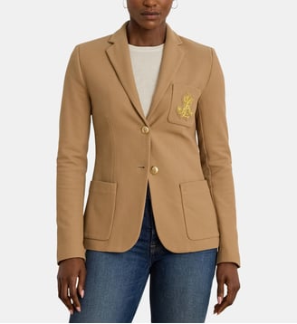 Blazer Anfisa ajusté en coton signature  - Lauren Ralph Lauren - Beige sable