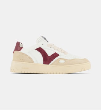 Baskets basses Seul - Victoria - Blanc et bordeaux