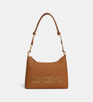 Sac à main Bold grande signature - Love Moschino - Marron