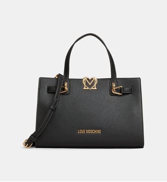 Sac à main Soft Sculpt grainé - Love Moschino - Black