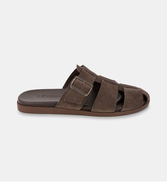 Sandales plates Elyo - Les Tropeziennes par M. Belarbi - Chocolat