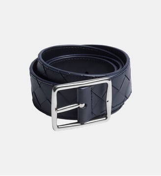 Ceinture réversible en cuir - Bottega Veneta - Noir nuit