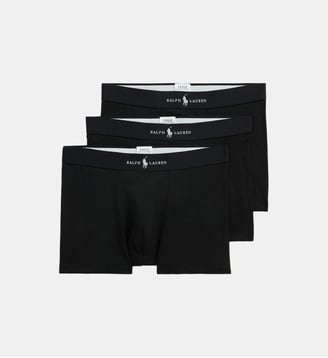 Lot de 3 boxer signature en coton mélangé - Polo Ralph Lauren - Noir