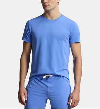 t-shirt en coton mélangé signature - Polo Ralph Lauren - Bleu et jaune