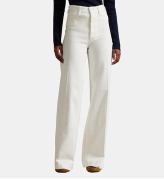 Pantalon droit flare en coton - Polo Ralph Lauren - Écru