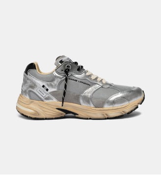 Baskets basses Retro Running - Crime London - Argent