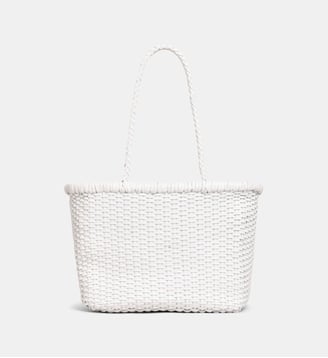 Petit sac panier Weave cuir tressé - Dragon Diffusion - White