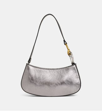 Sac à main Ollie cuir métallisé - Staud - Pewter