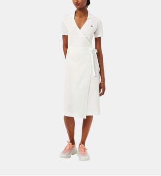 Robe polo cache-cœur - Lacoste - Écru