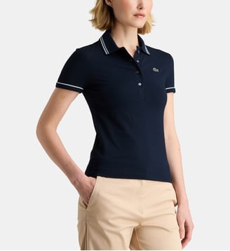 Polo L.12 slim coton mélangé stretch - Lacoste - Bleu marine