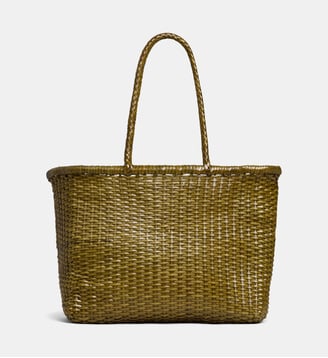 Sac panier Weave cuir tressé big - Dragon Diffusion - Kaki