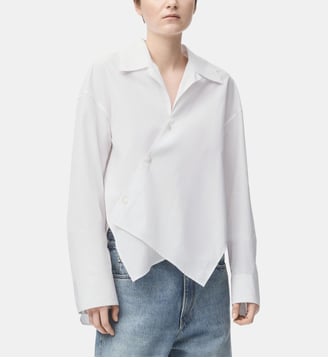Chemise droite en coton - Loewe - Blanc