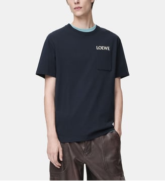 T-shirt droit signature - Loewe - Marine