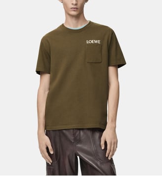 T-shirt droit signature - Loewe - Kaki