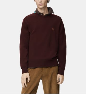 Sweat en laine griffé - Loewe - Bordeaux